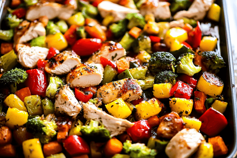 baking veggies with chicken
