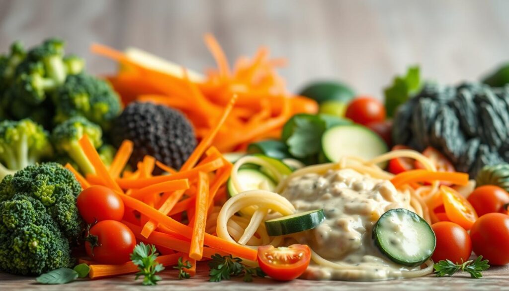 vegetables for alfredo sauce