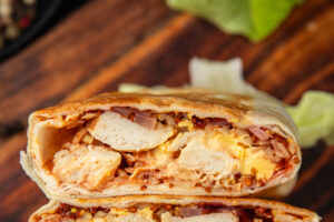 Cheesy Garlic Chicken Wraps