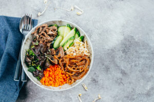 spicy cream sauce korean bbq bowls
