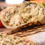 ooey gooey cheesy garlic chicken wraps