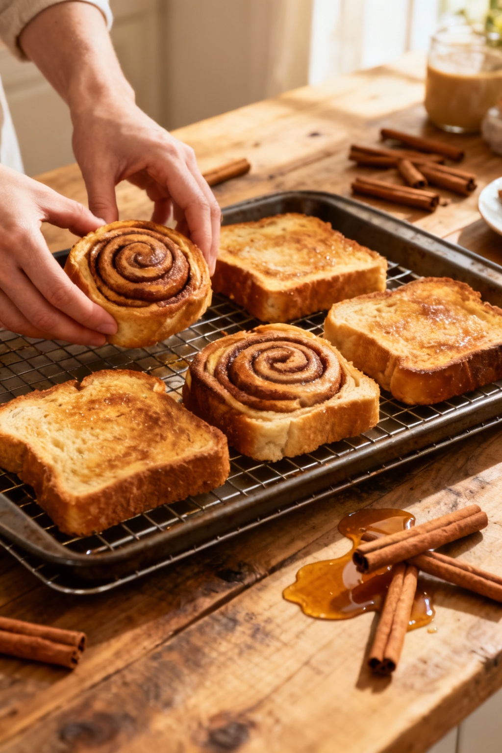 Delicious Cinnamon Roll French Toast