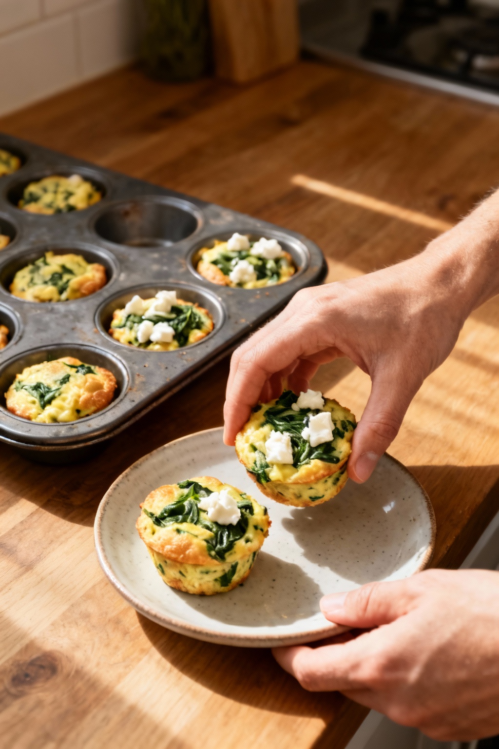Spinach and Feta Egg Muffins