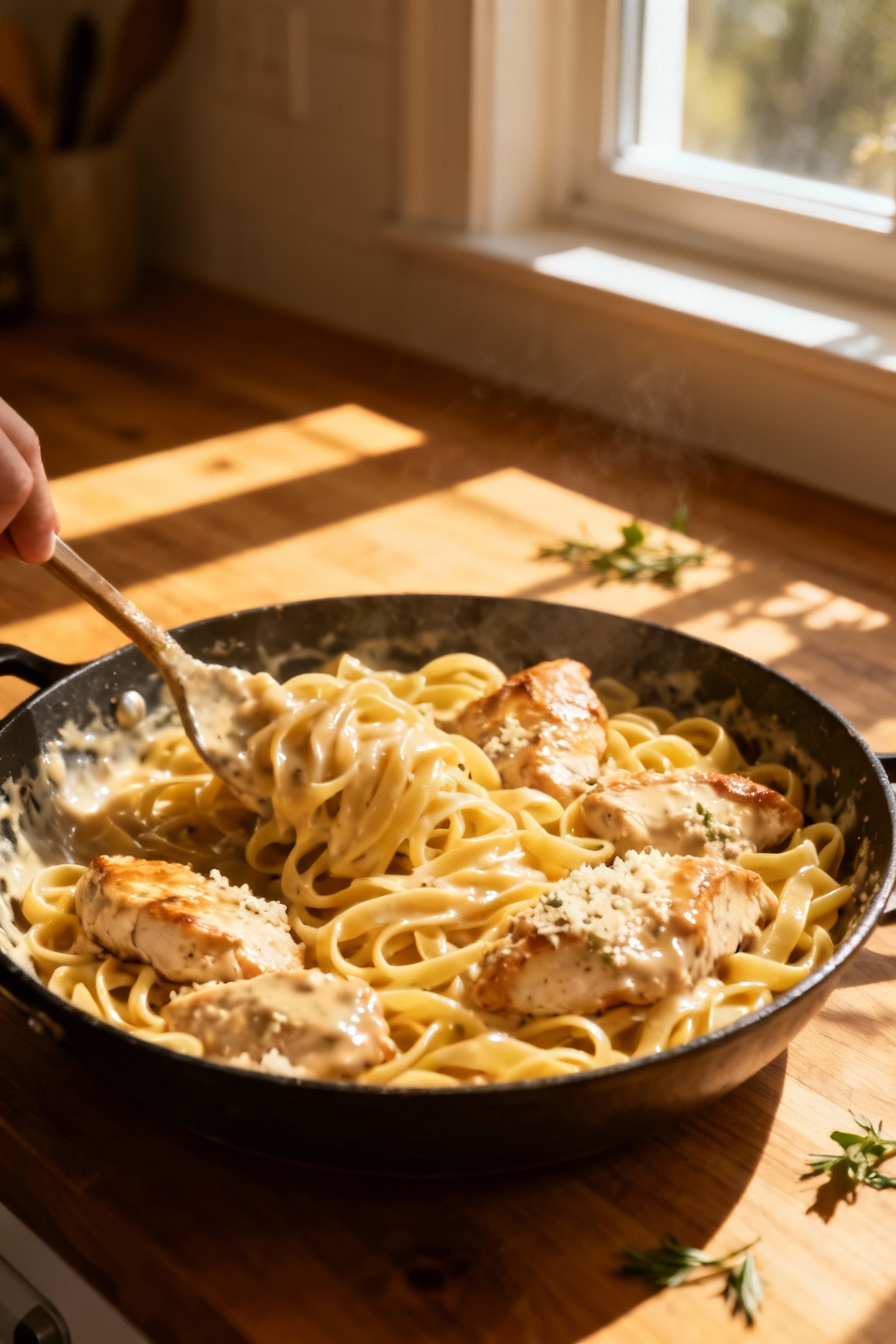 Creamy Garlic Parmesan Chicken Pasta