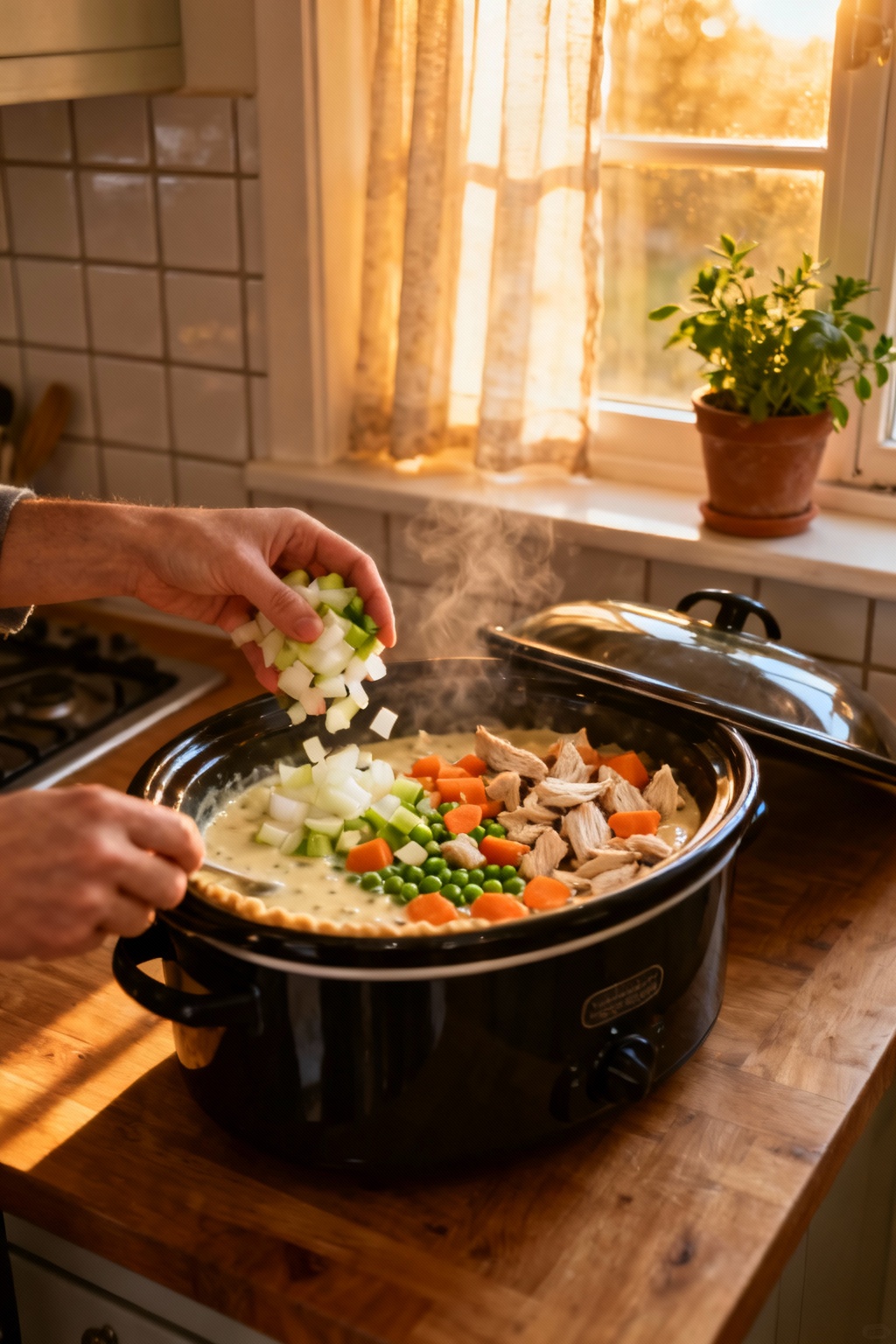 Chicken Pot Pie in Crock Pot