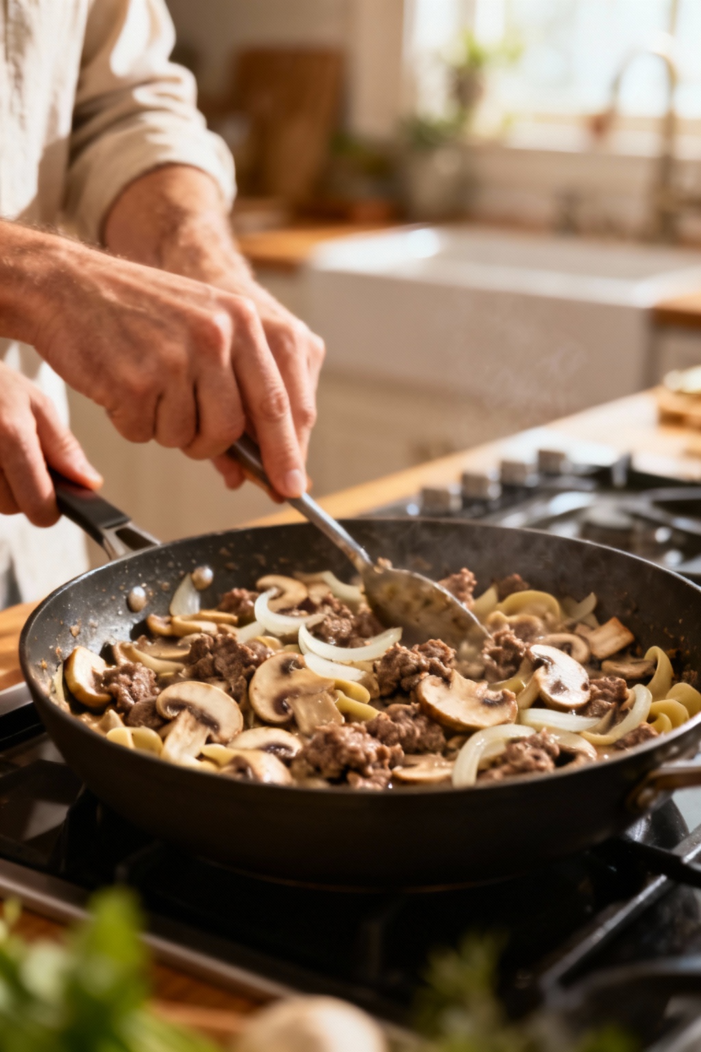 Ground Beef Stroganoff