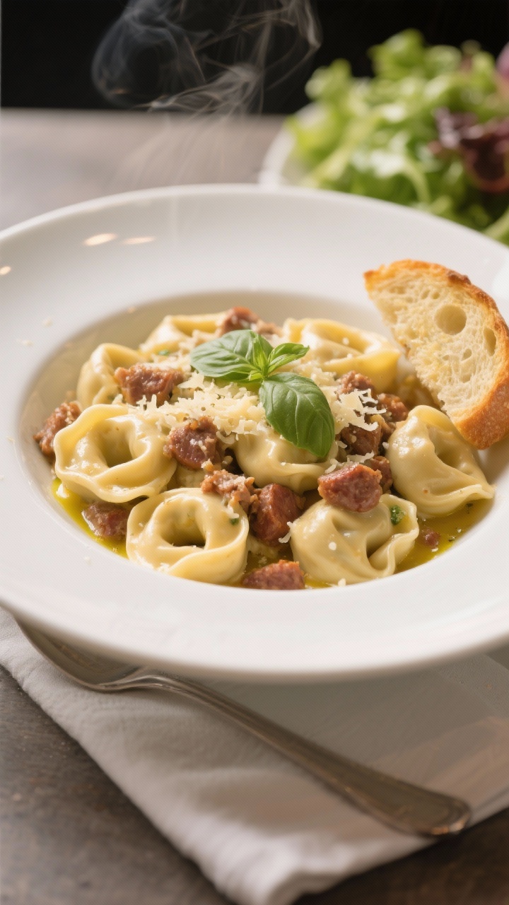 Final plated dish beauty: Restaurant-quality presentation of a generous bowl of creamy cheese tortel