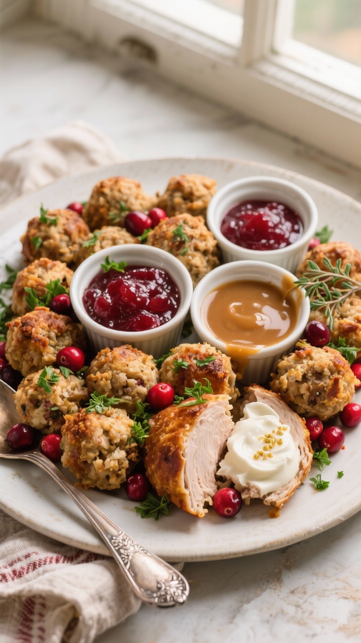 Tasty top-down final presentation: Overhead shot of a round platter piled with golf-ball–sized cra