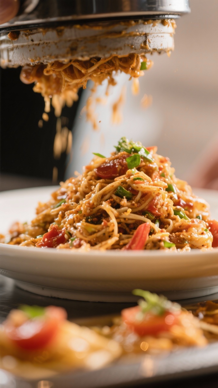 Close-up, of the rolling process: a heaping