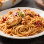 Spicy Southern Chicken Spaghetti Casserole