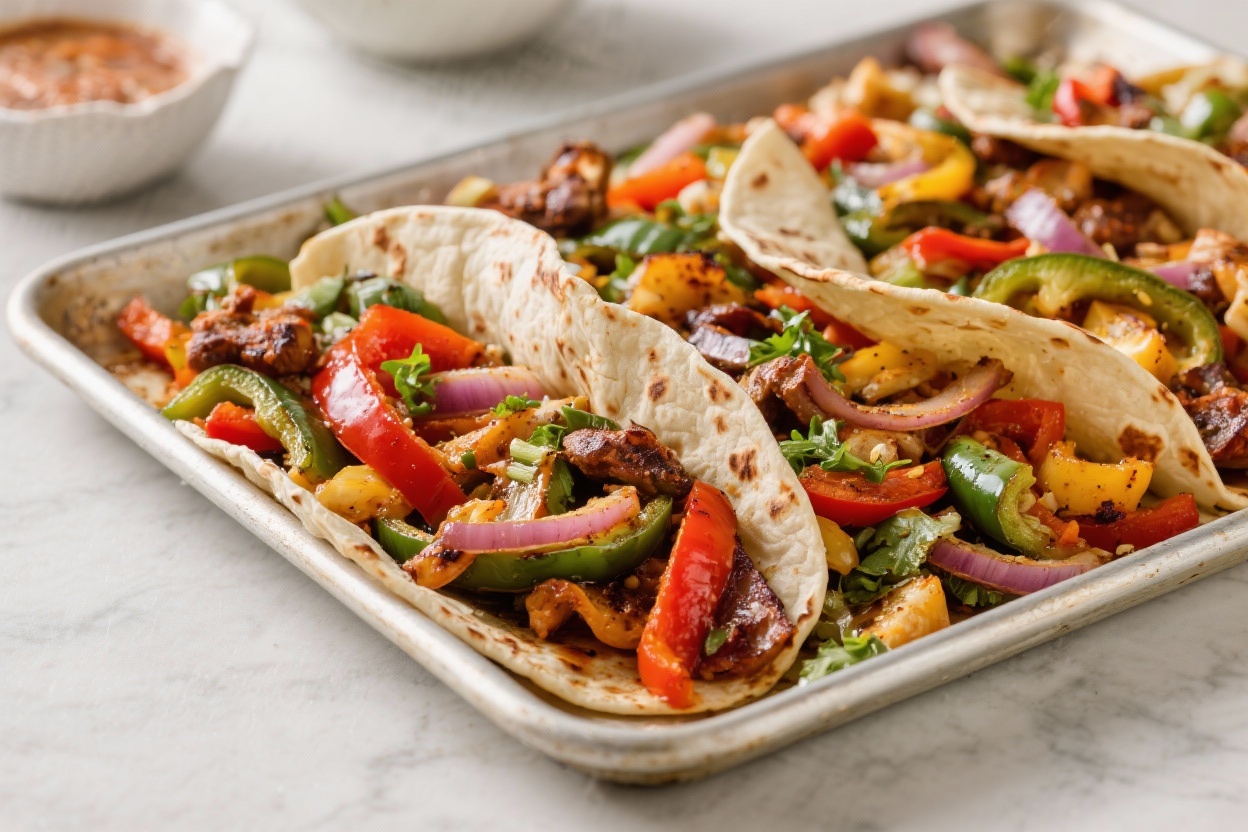 Sheet Pan Fajita Dinner With Vegetables