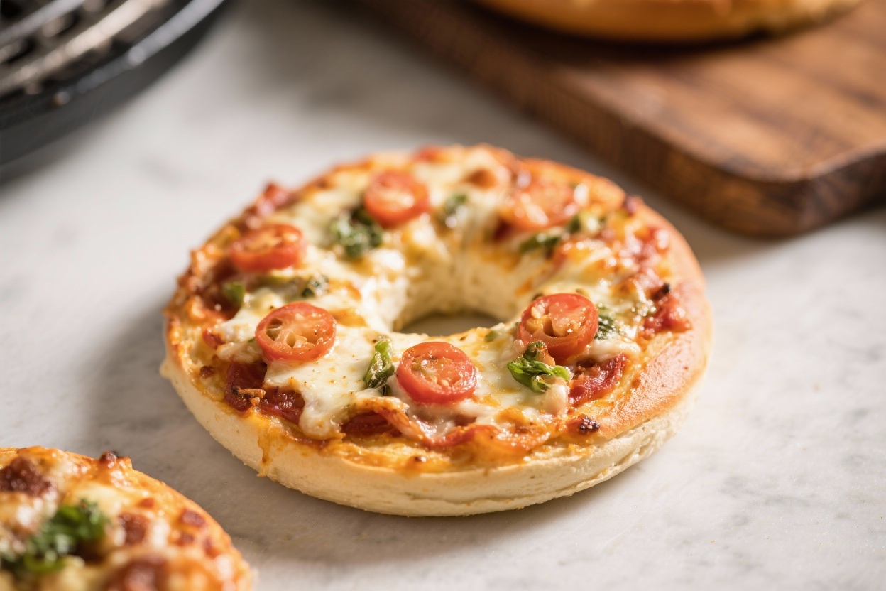 Air Fryer Bagel Pizzas