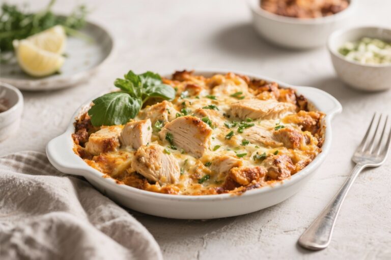 Keto Low Carb Chicken Casserole dinner