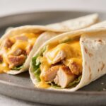 Ooey Gooey Cheesy Garlic Chicken Wraps