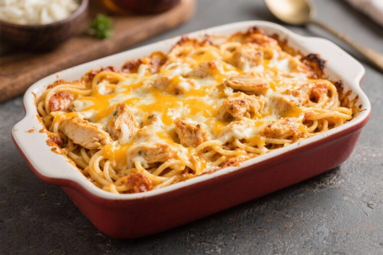 Southern Cheesy Chicken Spaghetti Casserole